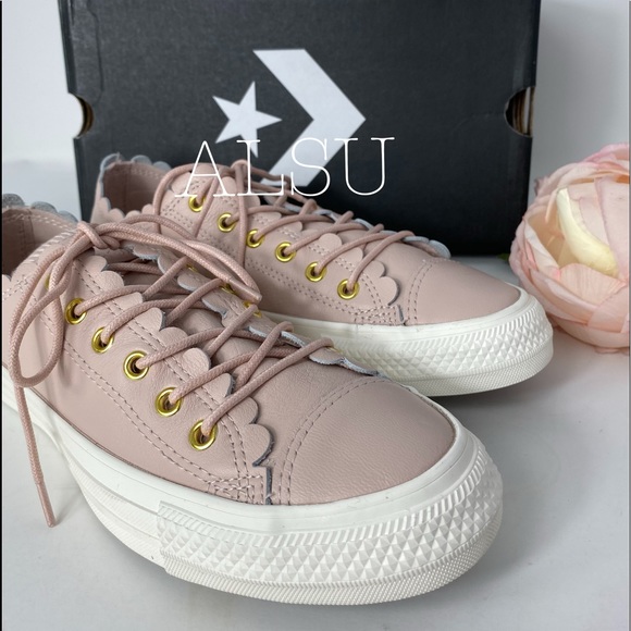 Converse Ctas Low Top Leather Particle Beige W - Picture 7 of 8